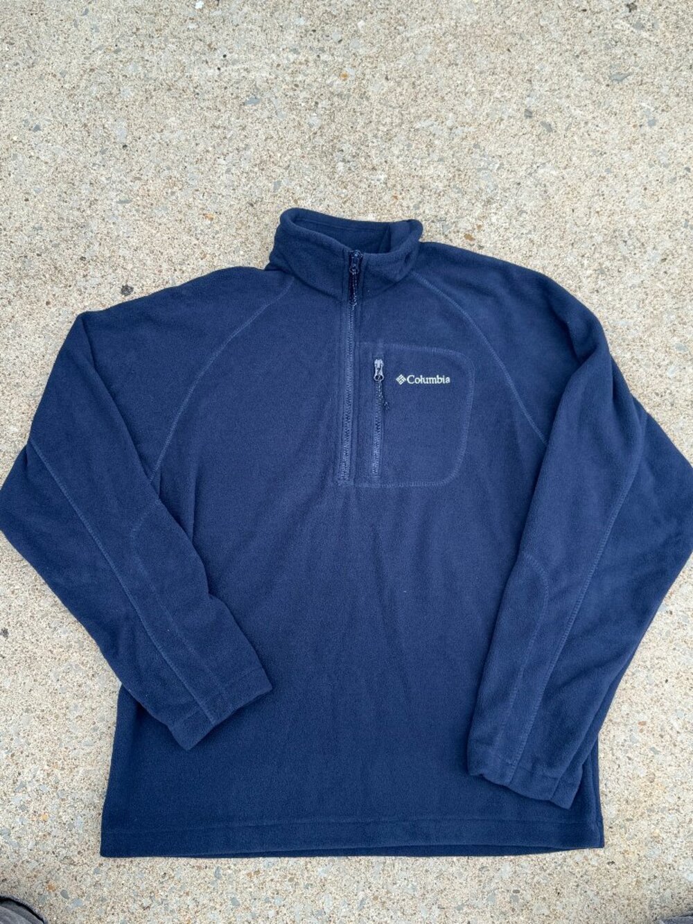 Columbia Fleece Quarter Zip Jacket Navy Blue Mens Medium Gorpcore Outdoors 4305